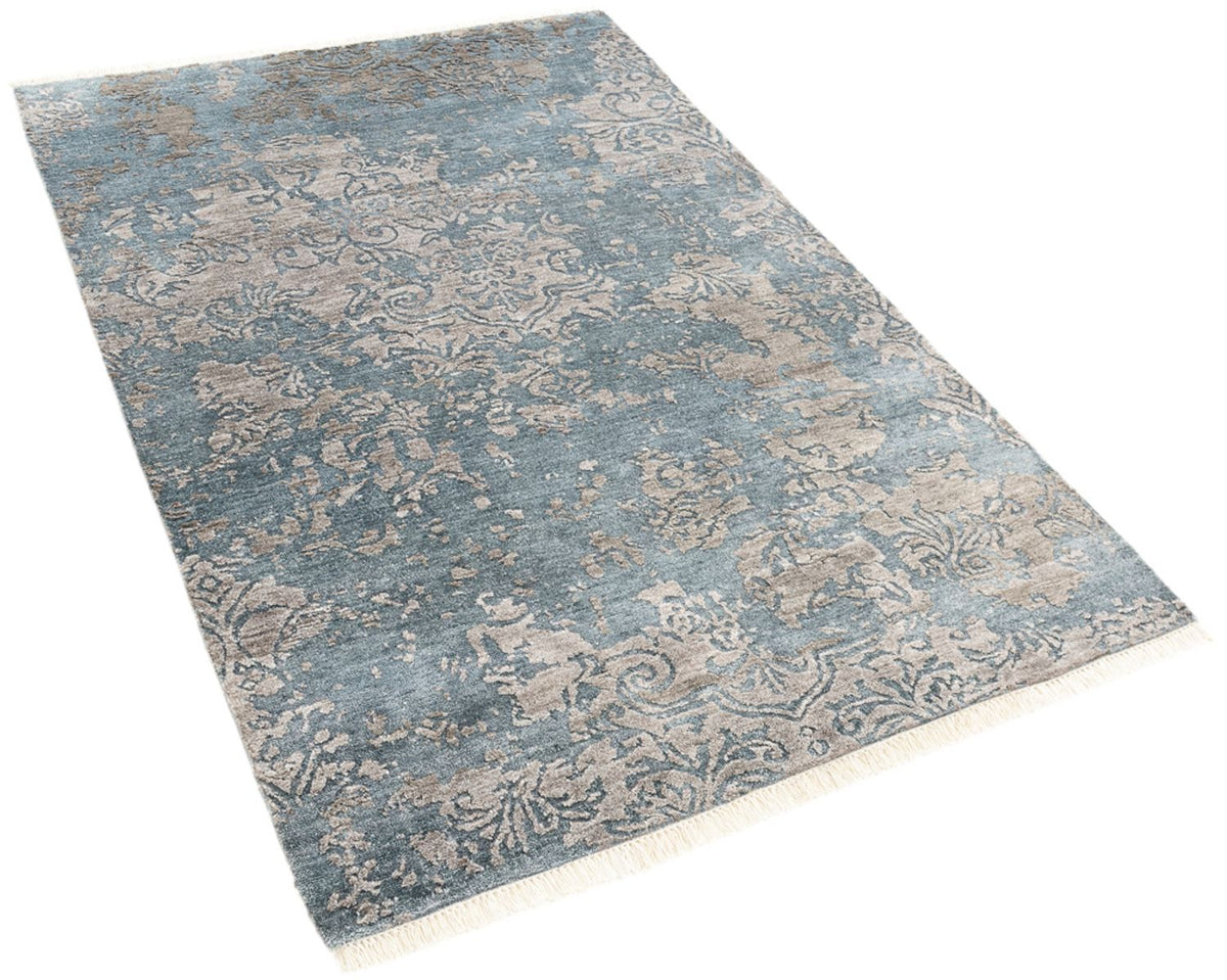 Tapis design - 177 x 121 cm - bleu de mer