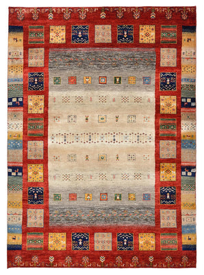 Tapis Gabbeh - Loribaft Indus - 204 x 150 cm - multicolore