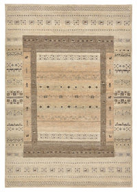 Tapis Gabbeh - Loribaft Indus - 203 x 146 cm - beige foncé