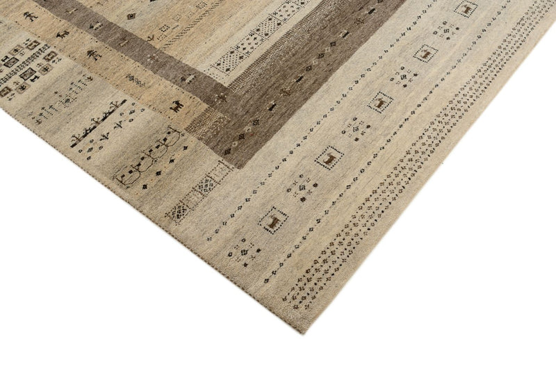 Tapis Gabbeh - Loribaft Indus - 203 x 146 cm - beige foncé