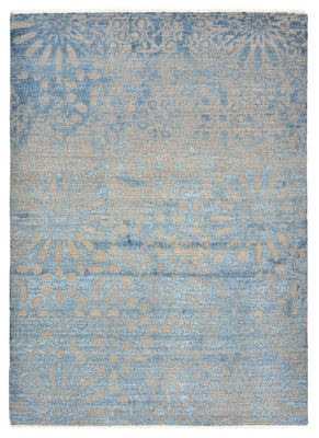 Tapis design - 240 x 173 cm - bleu de mer