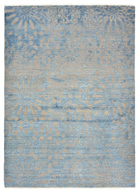 Tapis design - 240 x 173 cm - bleu de mer
