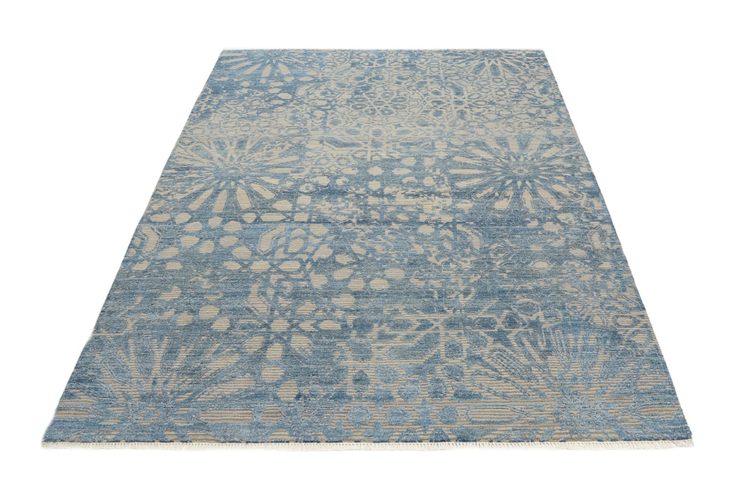 Tapis design - 240 x 173 cm - bleu de mer