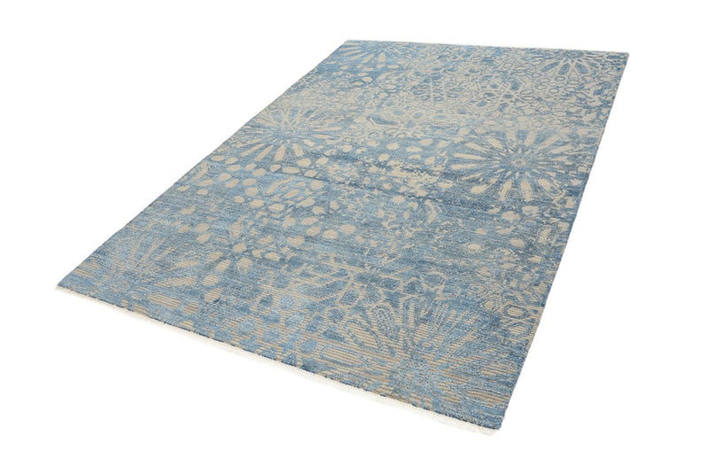 Tapis design - 240 x 173 cm - bleu de mer