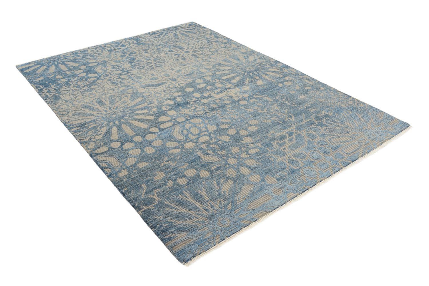 Tapis design - 240 x 173 cm - bleu de mer