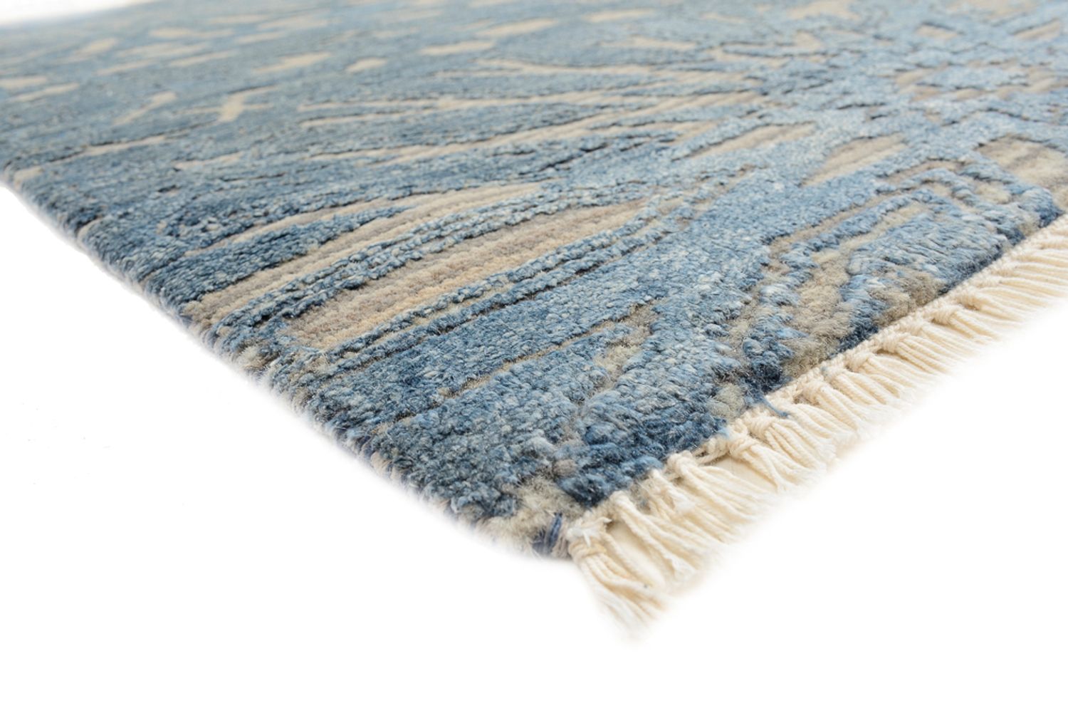 Tapis design - 240 x 173 cm - bleu de mer