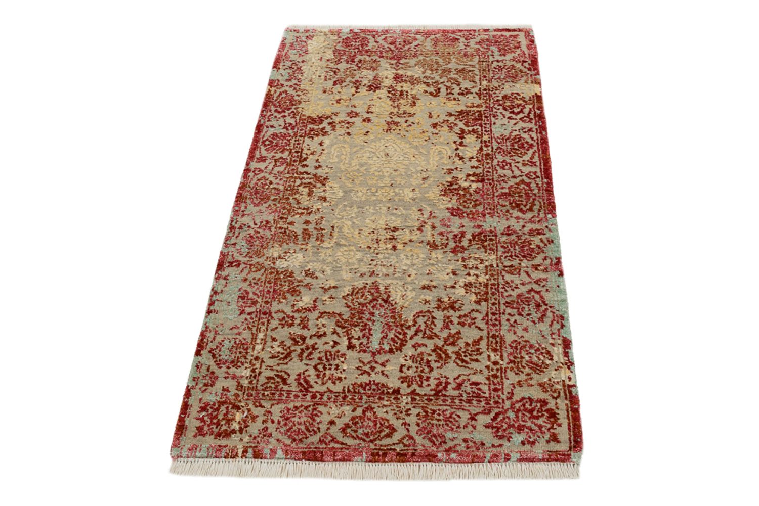 Tapis design - 134 x 71 cm - rouge clair