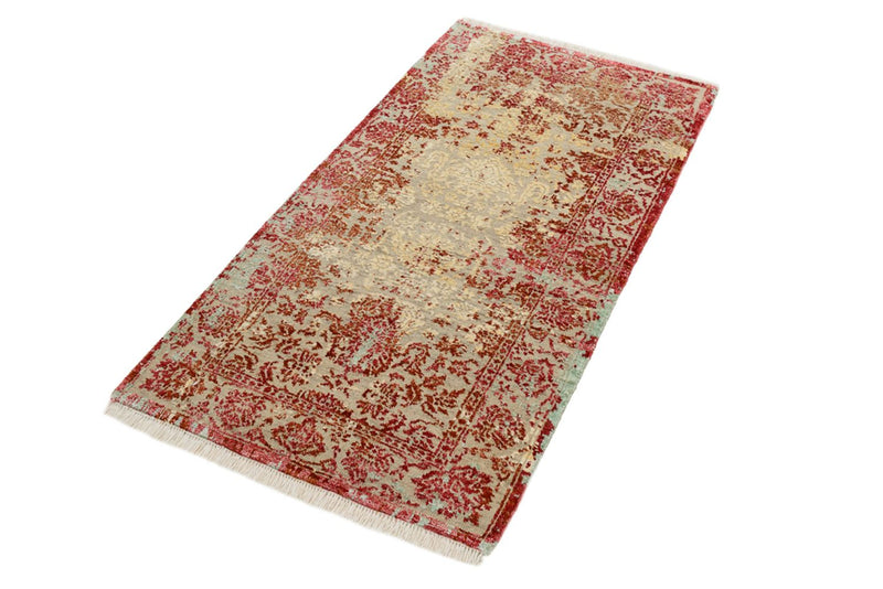 Tapis design - 134 x 71 cm - rouge clair