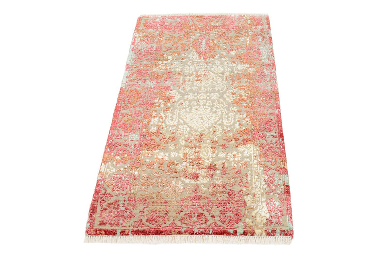 Tapis design - 134 x 71 cm - rouge clair