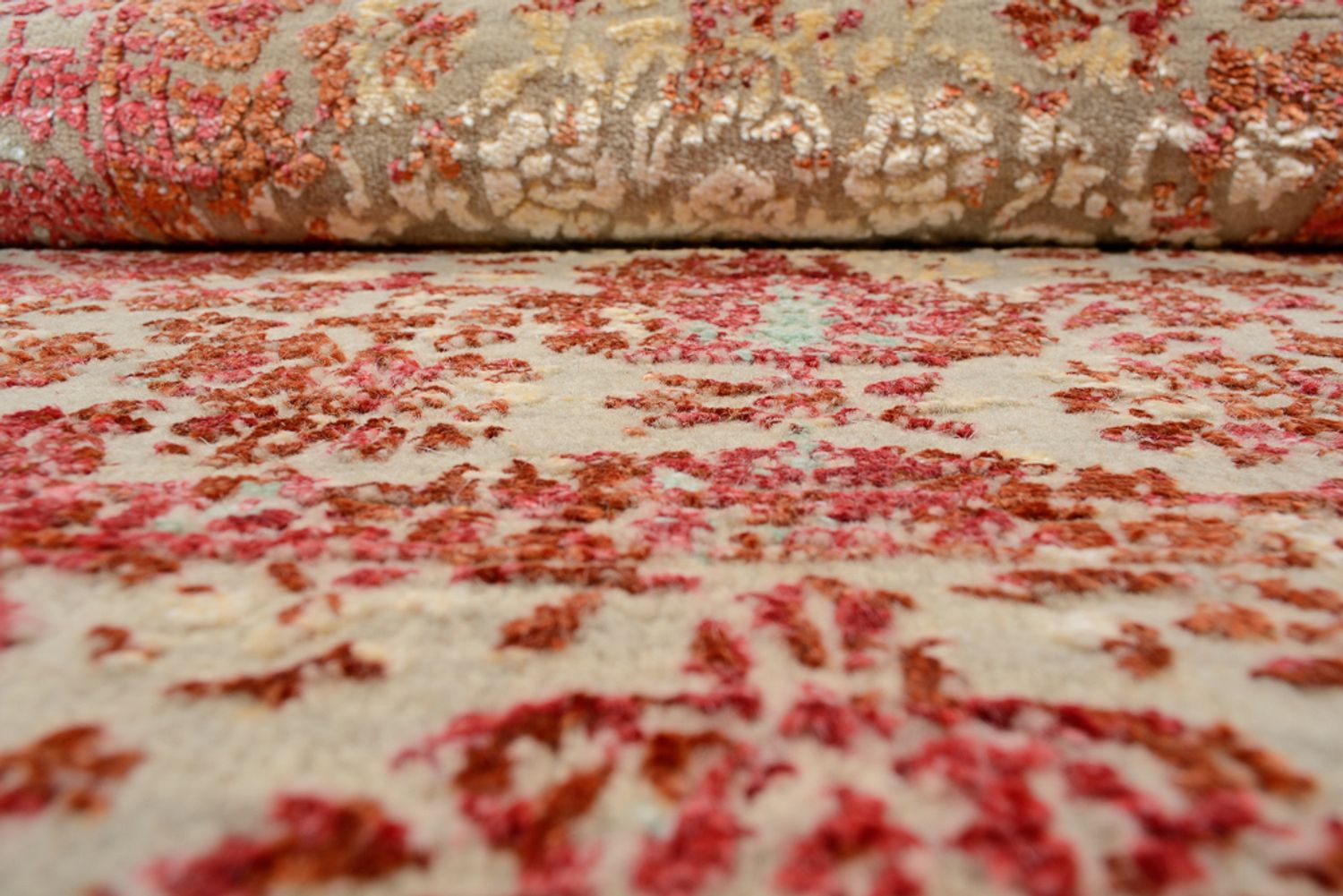 Tapis design - 134 x 71 cm - rouge clair