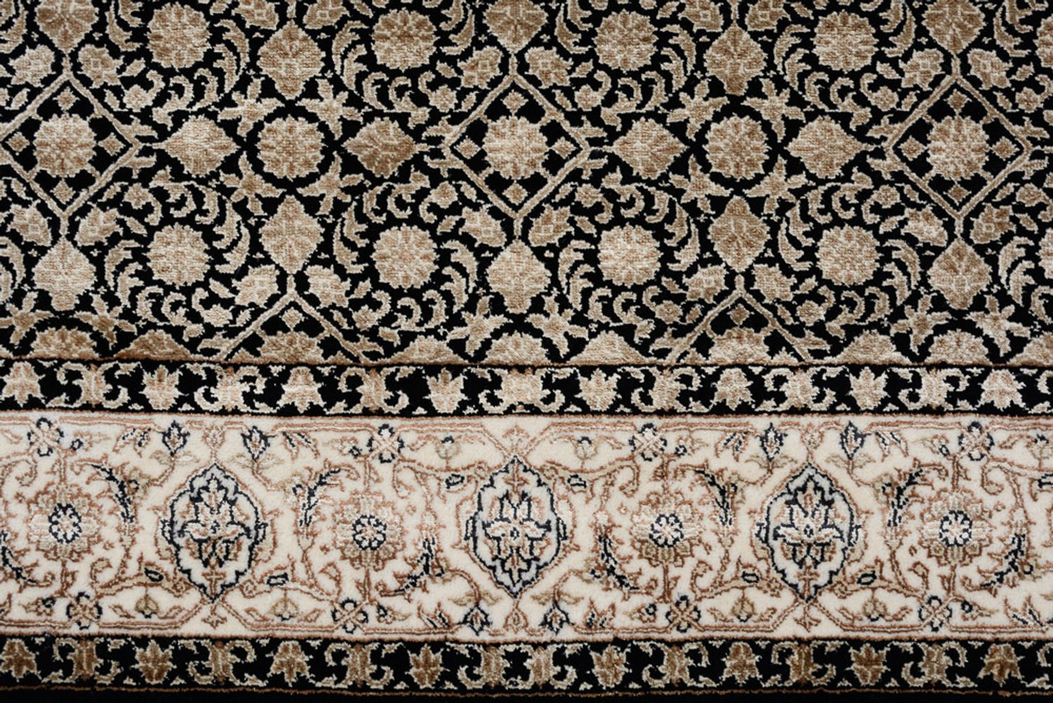 Tapis oriental - Bidjar - Indus - 203 x 144 cm - beige foncé