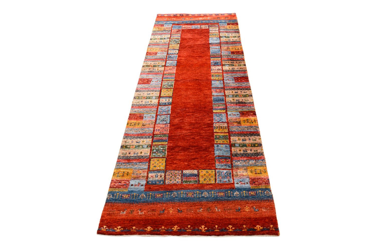 Tapis de couloir Tapis Gabbeh - Loribaft Indus - 249 x 82 cm - multicolore