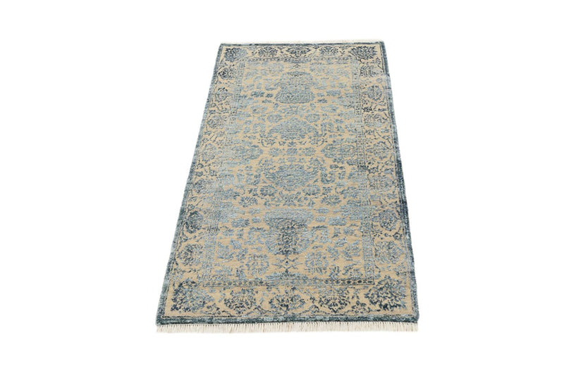 Tapis design - 134 x 70 cm - gris clair