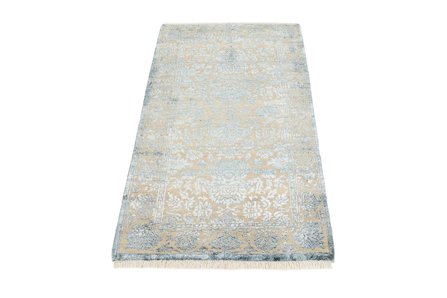 Tapis design - 134 x 70 cm - gris clair