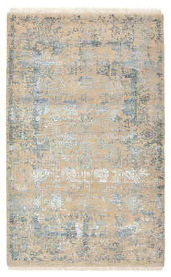 Tapis design - 149 x 95 cm - beige clair