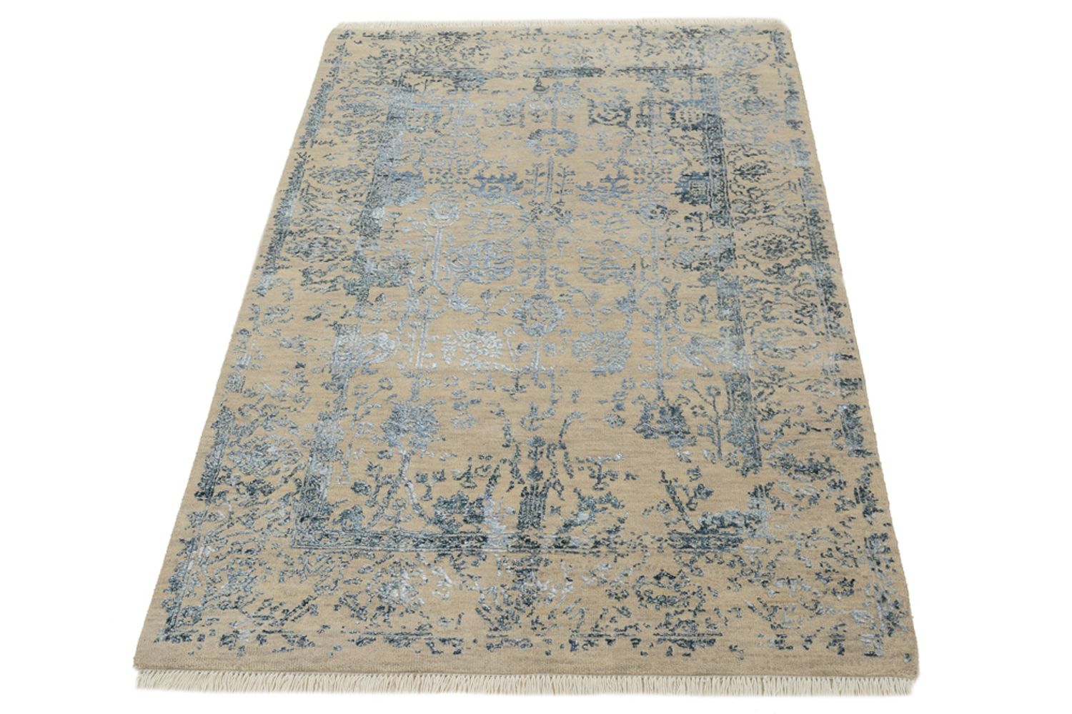 Tapis design - 149 x 95 cm - beige clair