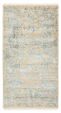 Tapis design - 137 x 76 cm - beige clair