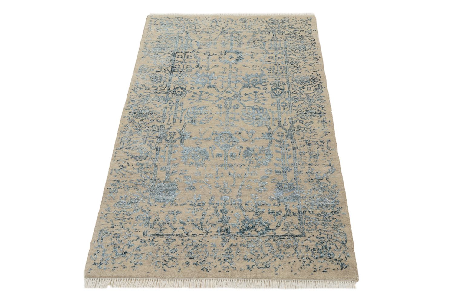 Tapis design - 137 x 76 cm - beige clair