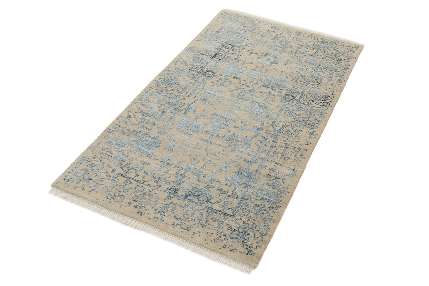 Tapis design - 137 x 76 cm - beige clair