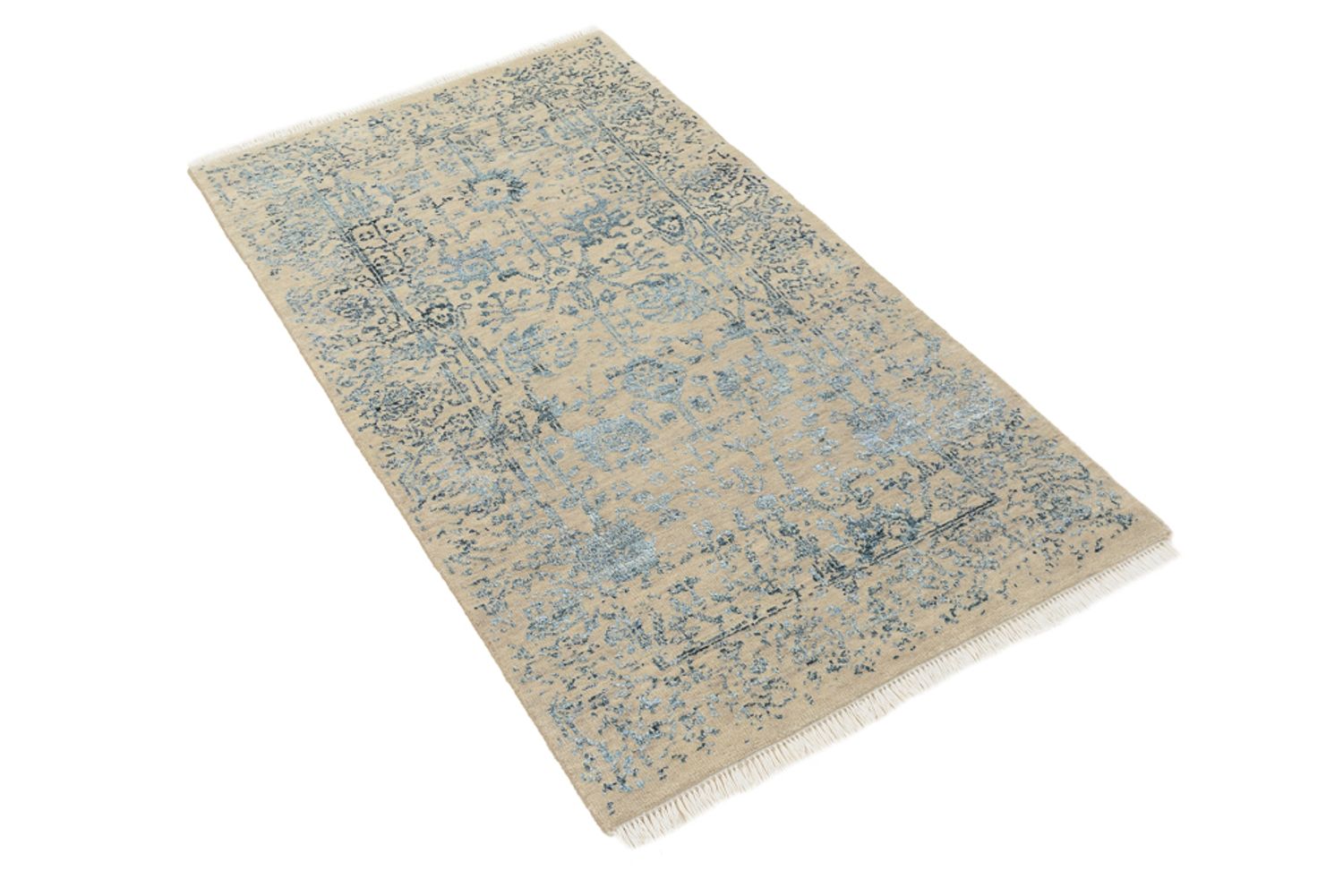 Tapis design - 137 x 76 cm - beige clair