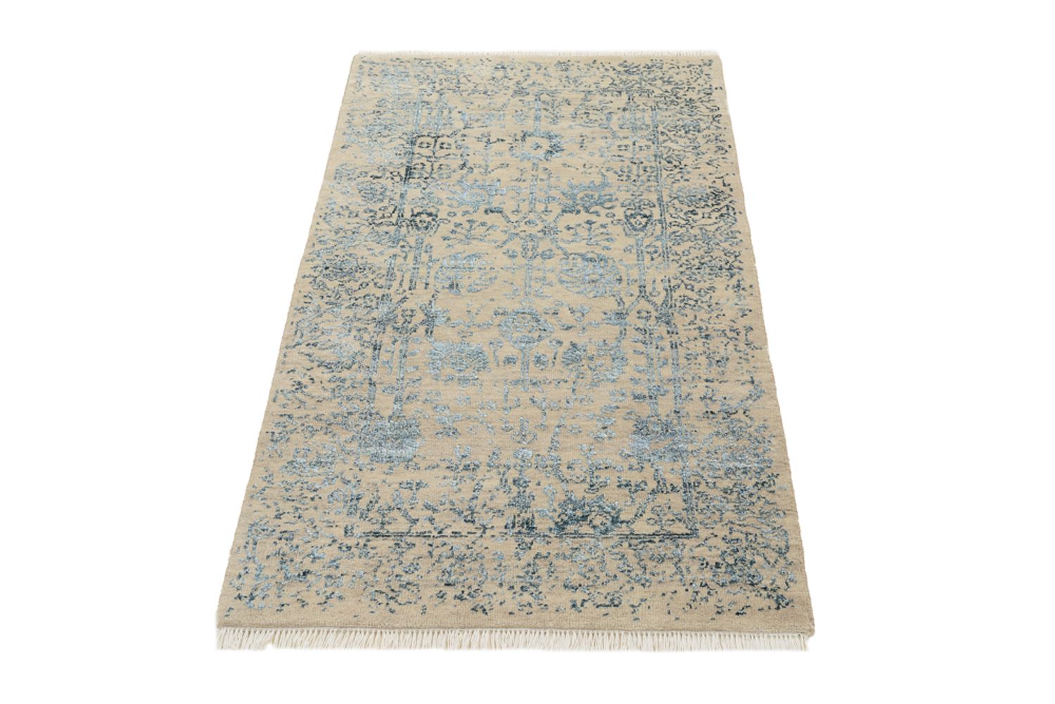 Tapis design - 137 x 78 cm - beige clair