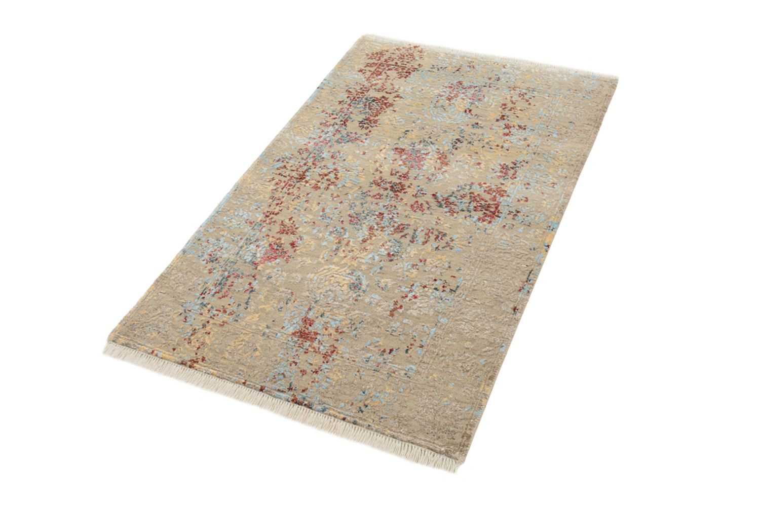 Tapis design - 129 x 81 cm - beige clair