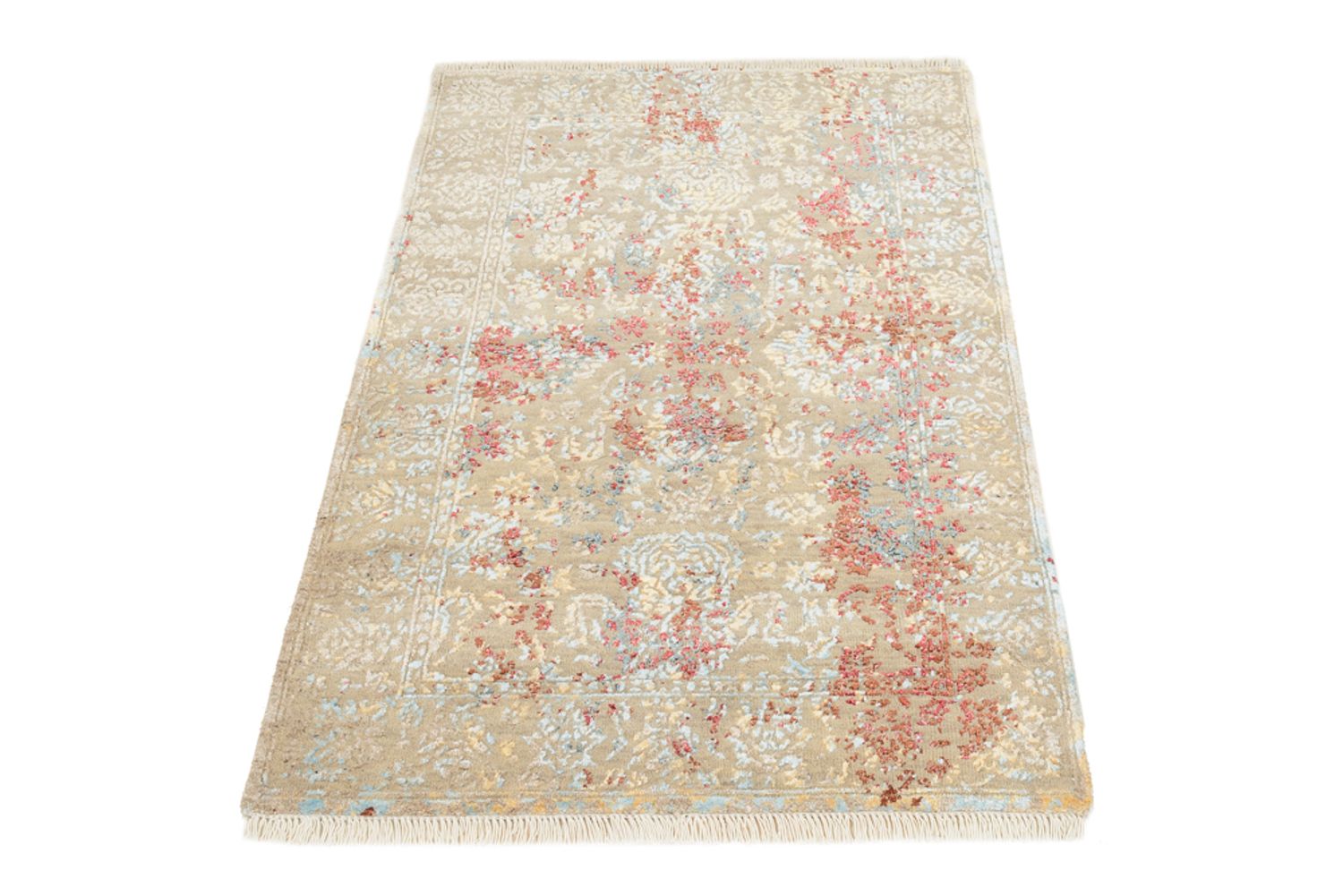 Tapis design - 129 x 81 cm - beige clair