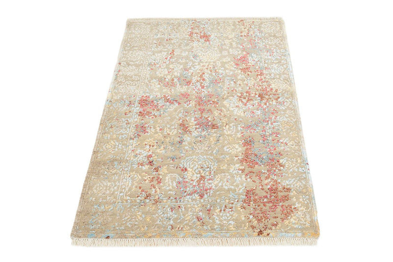 Tapis design - 129 x 81 cm - beige clair