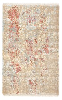 Tapis design - 124 x 81 cm - beige clair