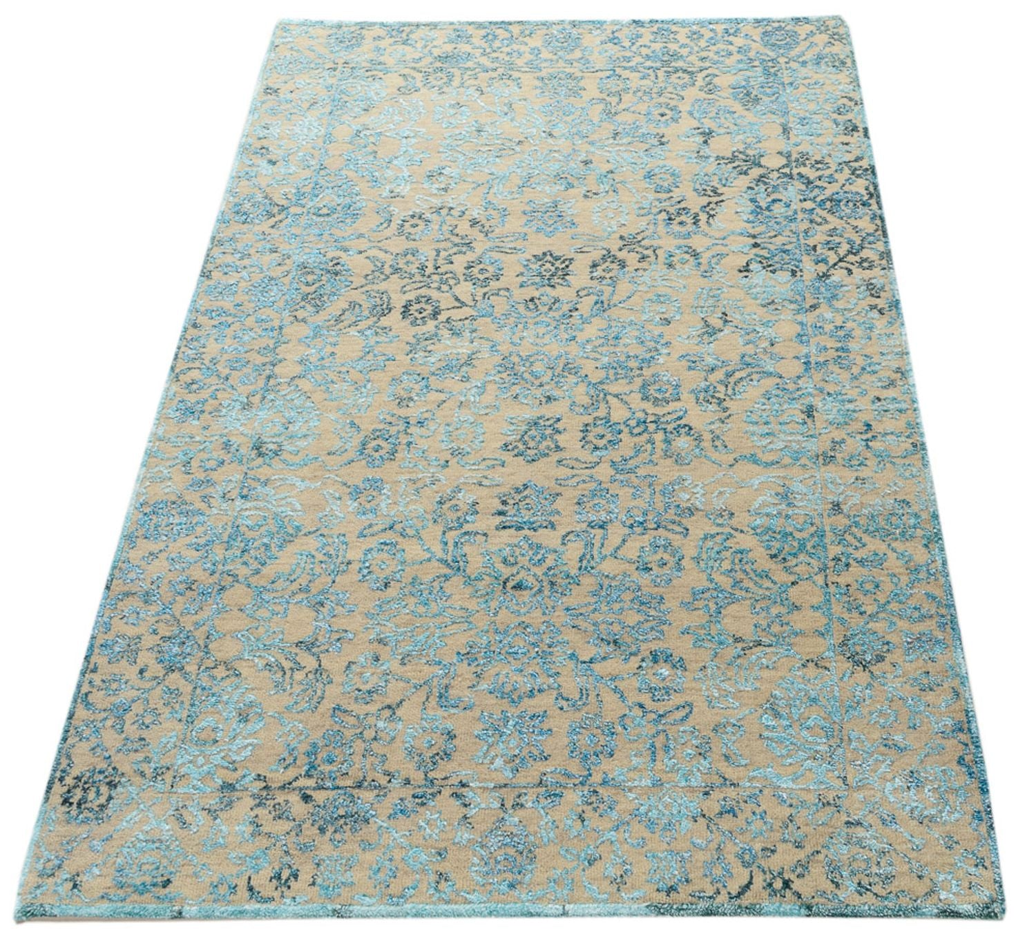 Tapis design - 150 x 95 cm - bleu clair