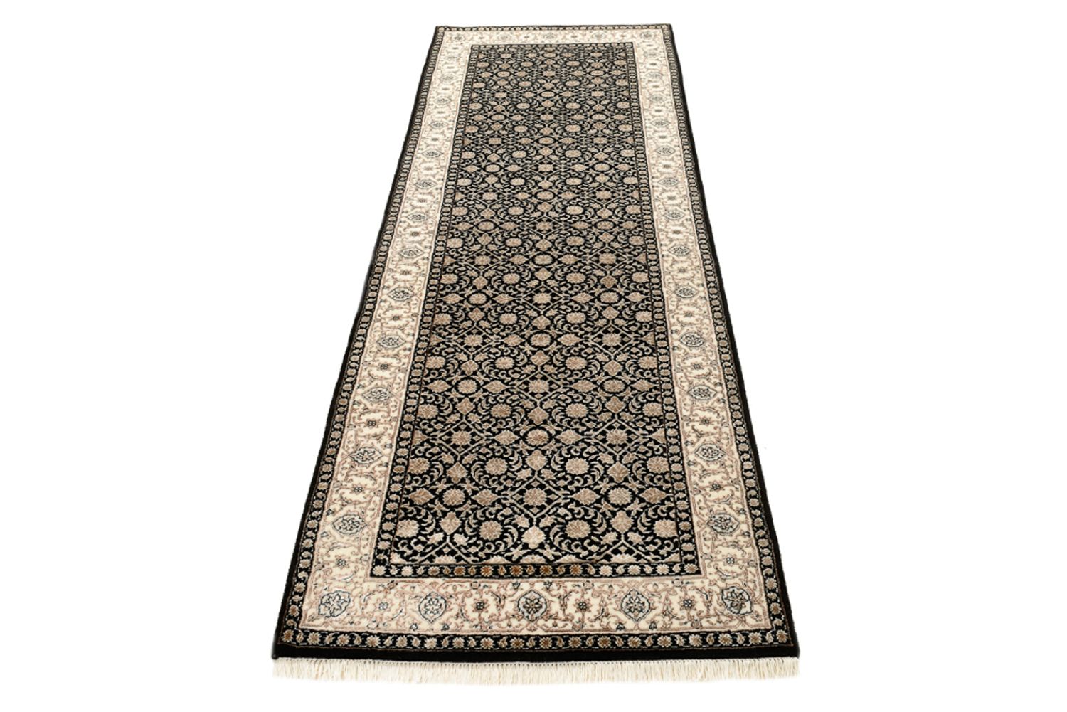 Tapis de couloir Tapis oriental - Bidjar - Indus - 241 x 84 cm - beige foncé