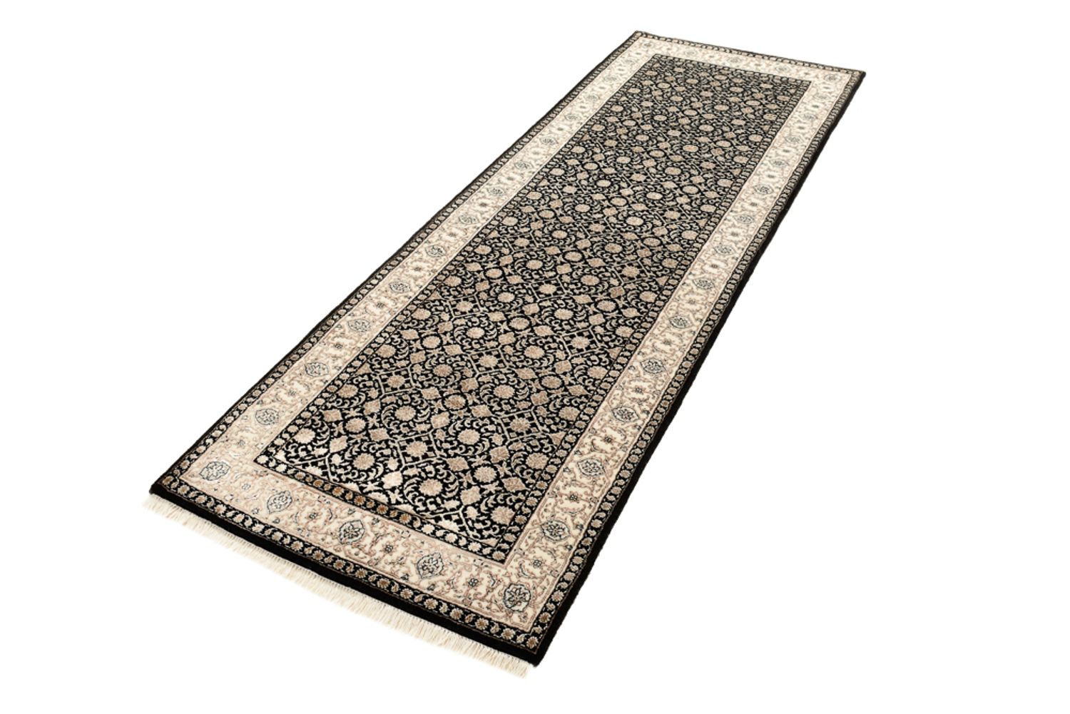 Tapis de couloir Tapis oriental - Bidjar - Indus - 241 x 84 cm - beige foncé