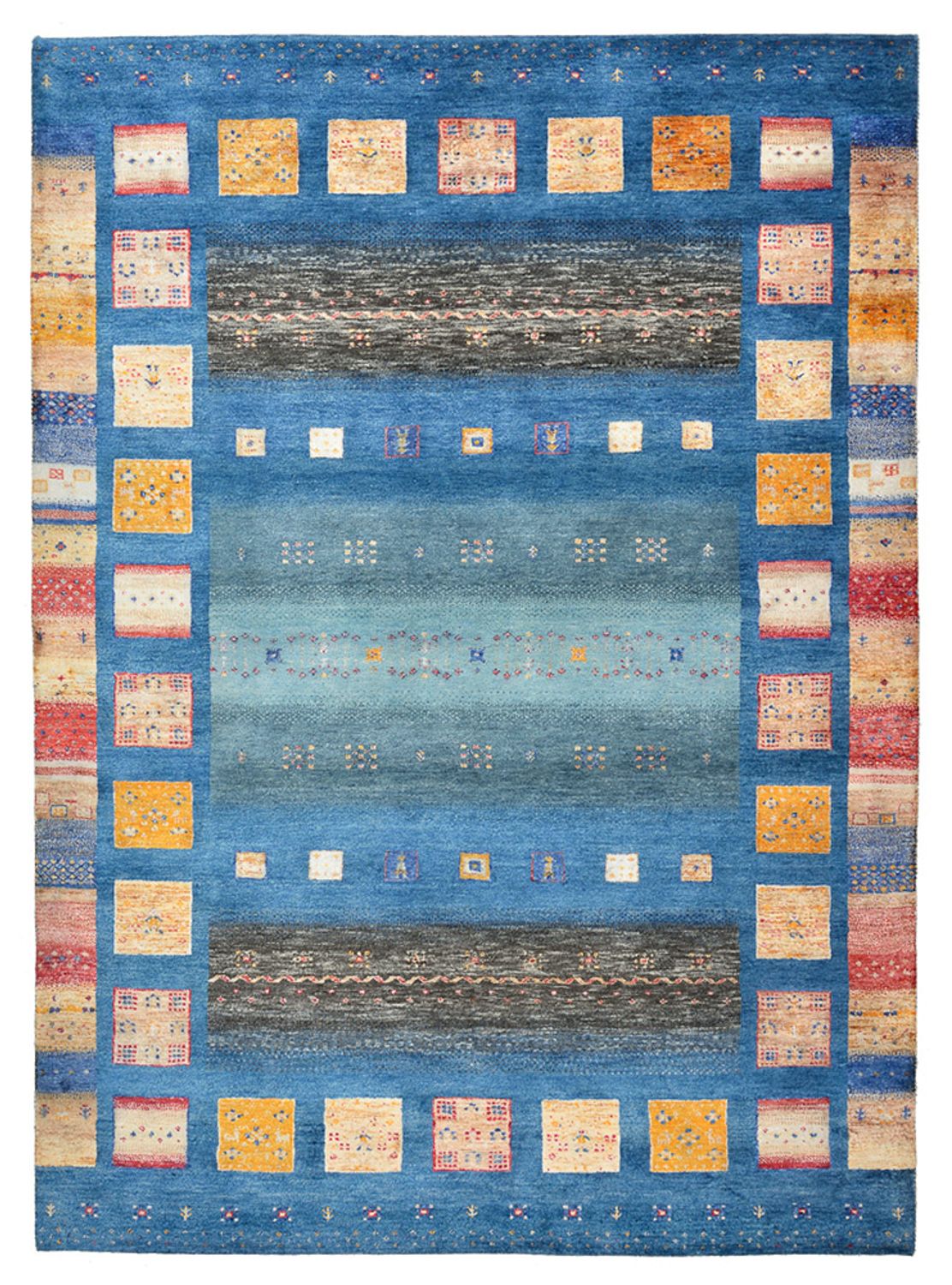 Tapis Gabbeh - Loribaft Indus - 240 x 175 cm - multicolore