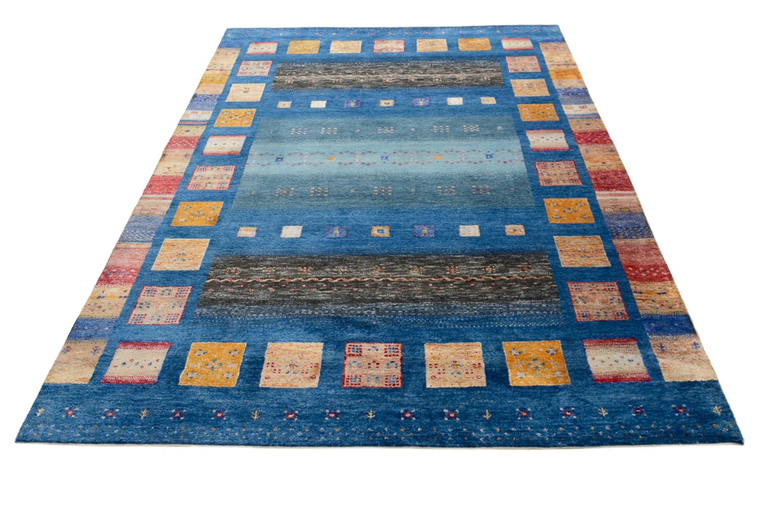 Tapis Gabbeh - Loribaft Indus - 240 x 175 cm - multicolore