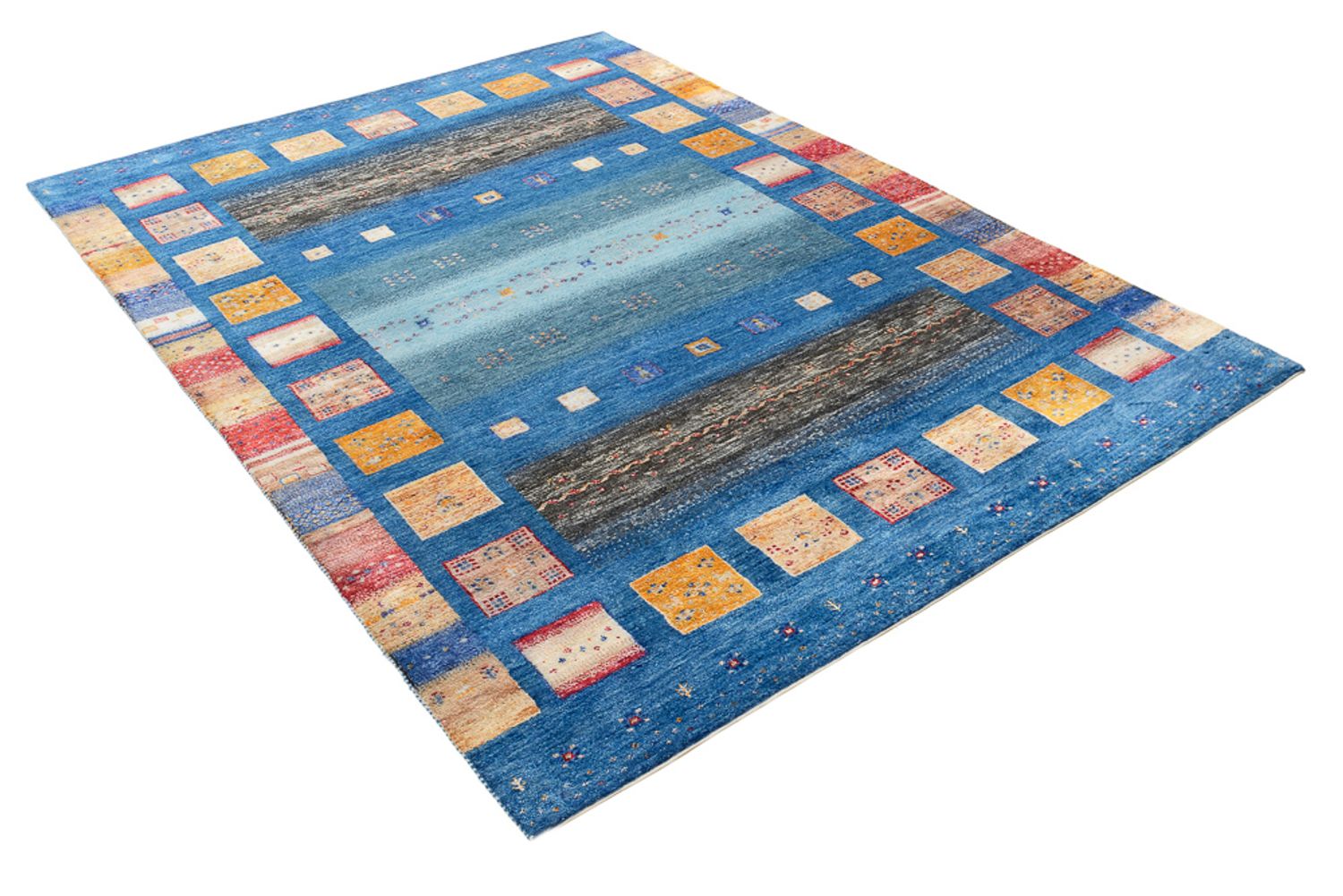 Tapis Gabbeh - Loribaft Indus - 240 x 175 cm - multicolore