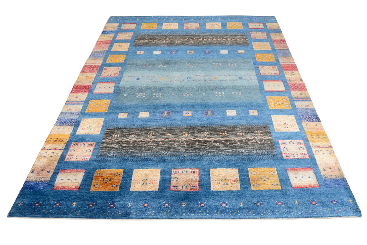 Tapis Gabbeh - Loribaft Indus - 240 x 175 cm - multicolore