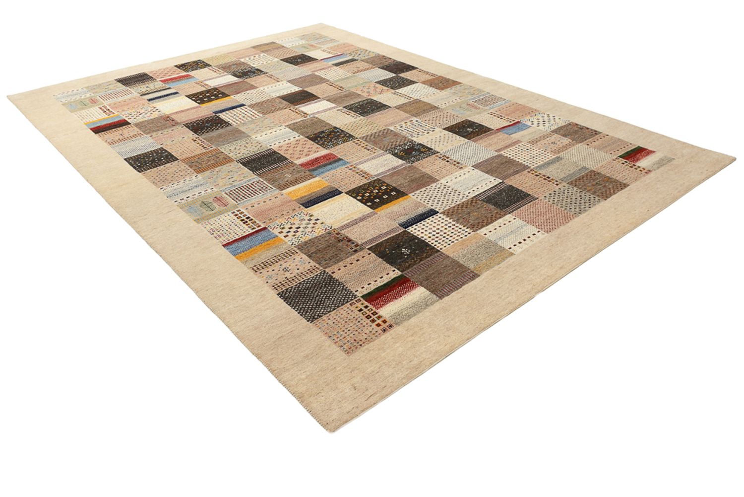 Tapis Gabbeh - Loribaft Indus - 350 x 250 cm - beige foncé