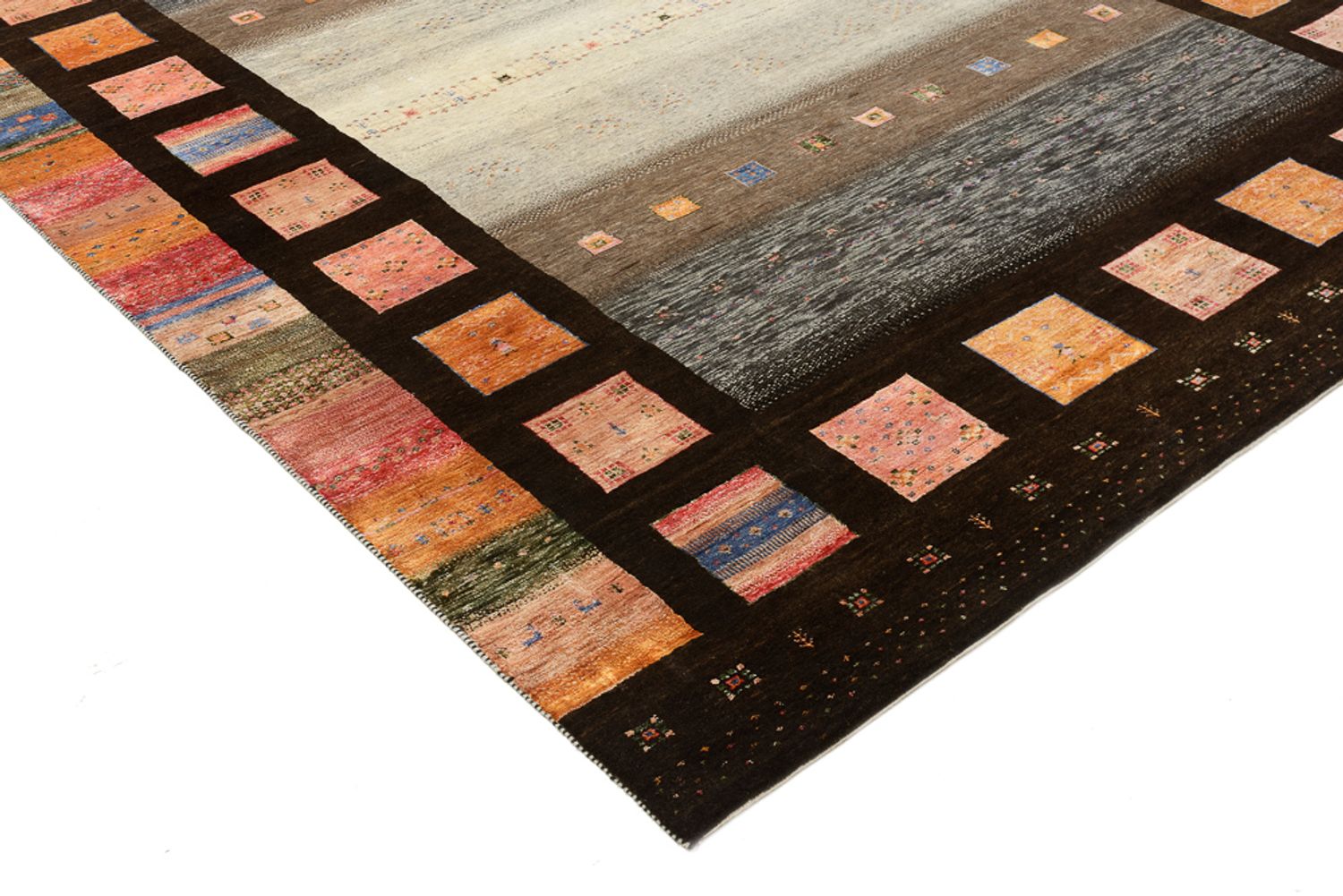 Tapis Gabbeh - Loribaft Indus - 307 x 250 cm - multicolore