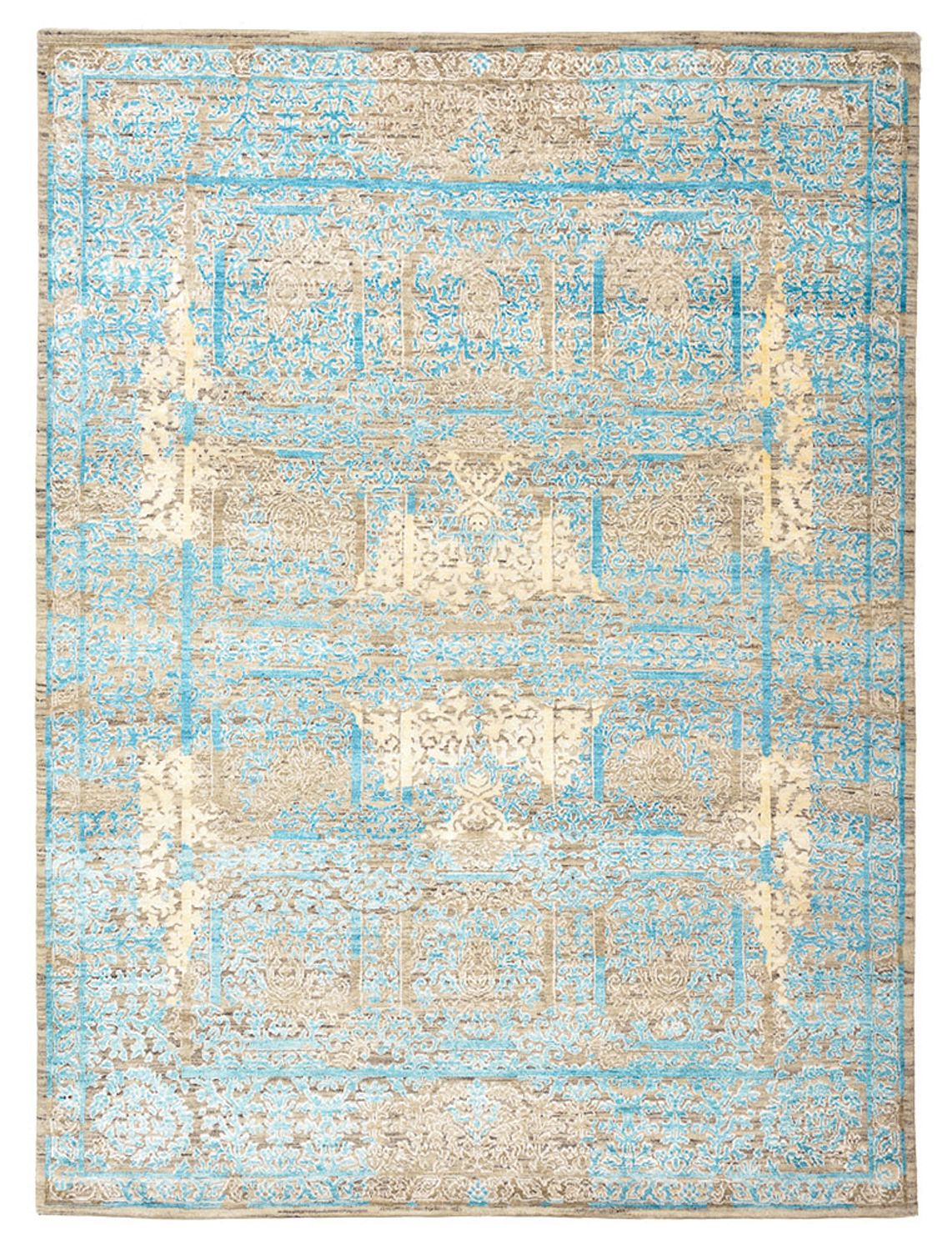 Tapis design - 234 x 176 cm - bleu clair