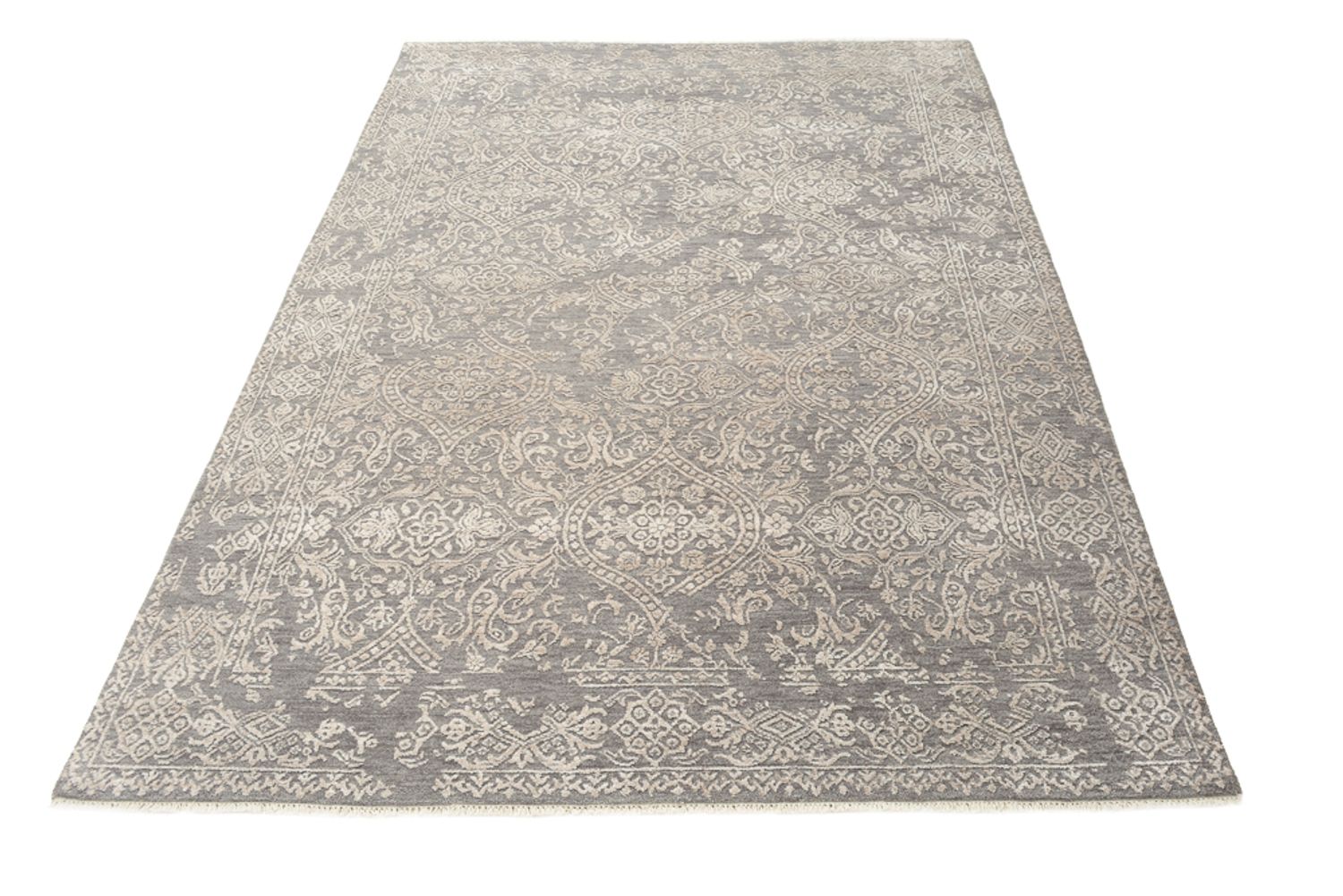 Tapis design - 215 x 152 cm - gris clair