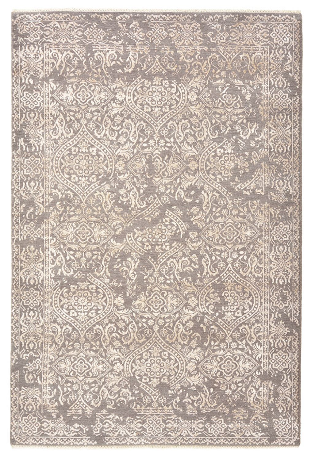 Tapis design - 184 x 124 cm - gris clair