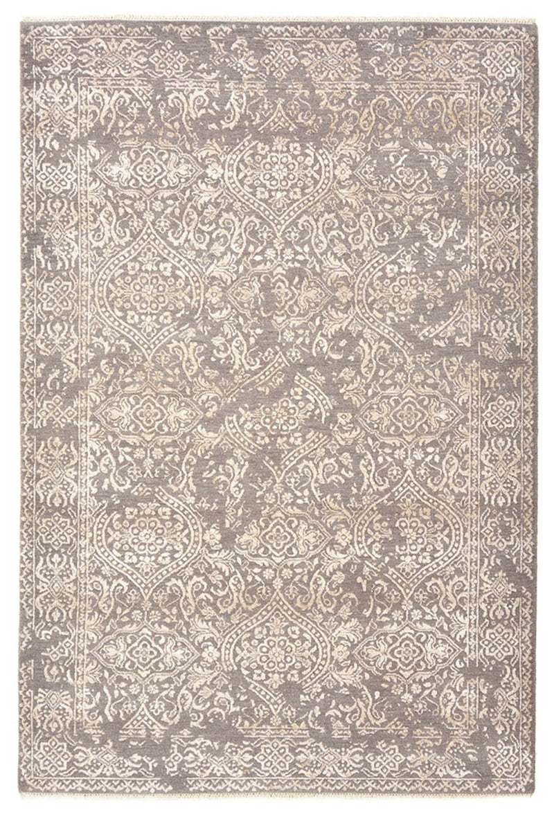 Tapis design - 184 x 124 cm - gris clair