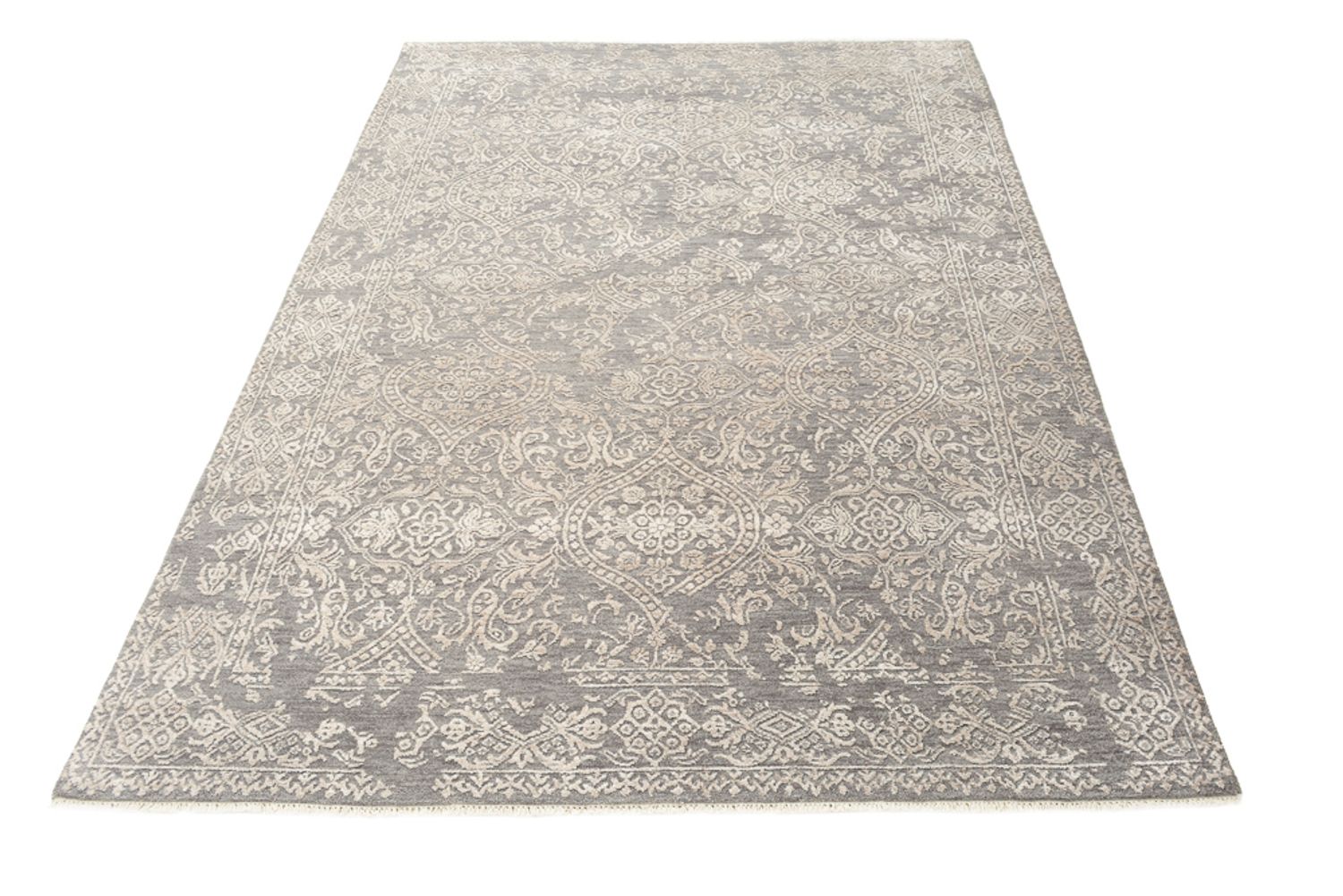 Tapis design - 184 x 124 cm - gris clair