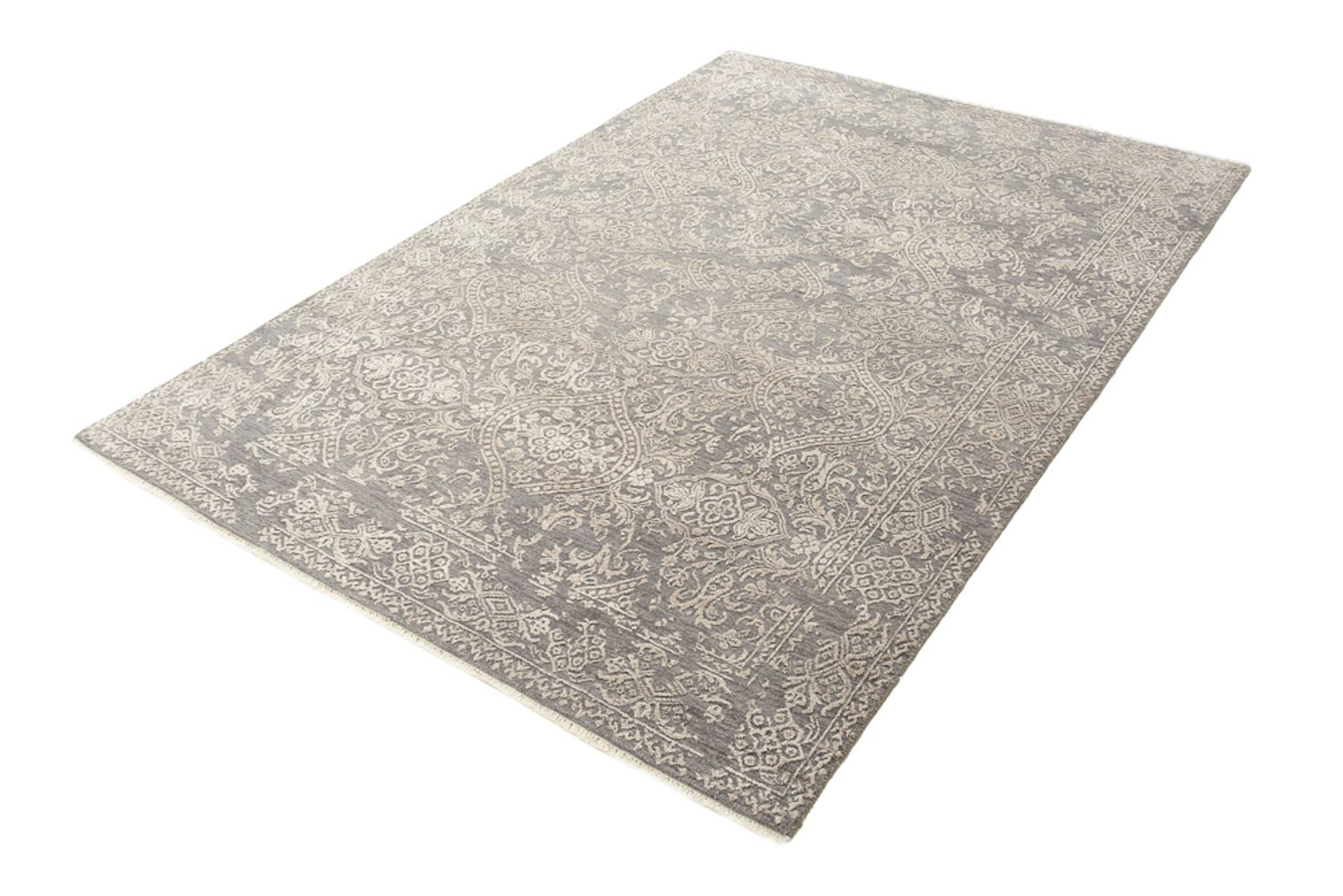 Tapis design - 184 x 124 cm - gris clair