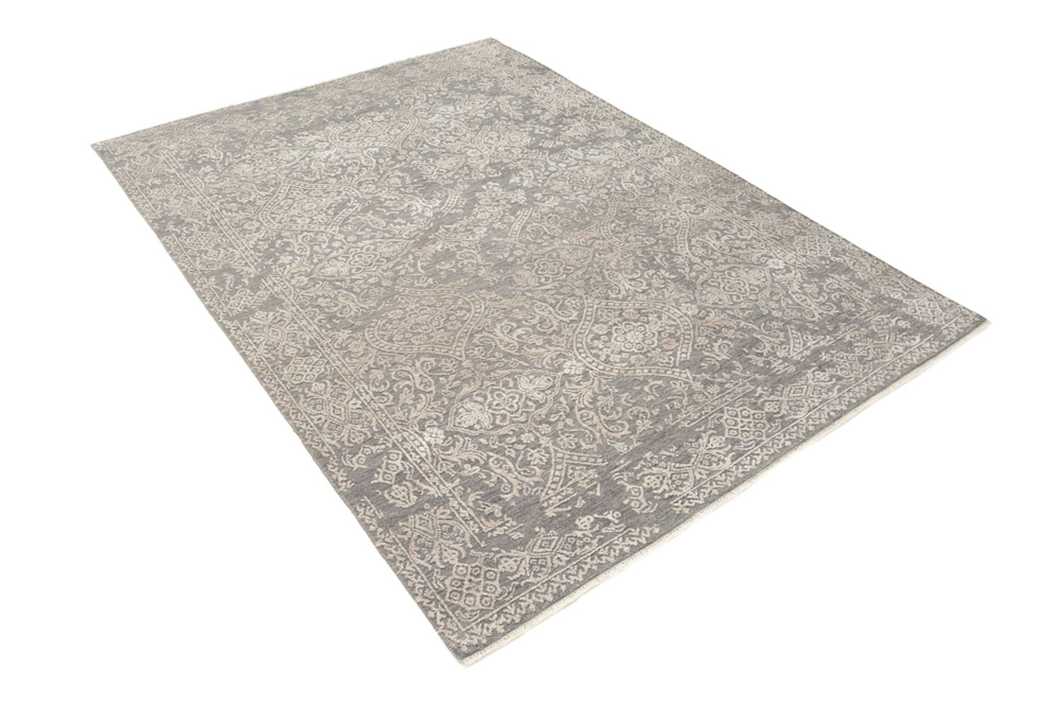 Tapis design - 184 x 124 cm - gris clair