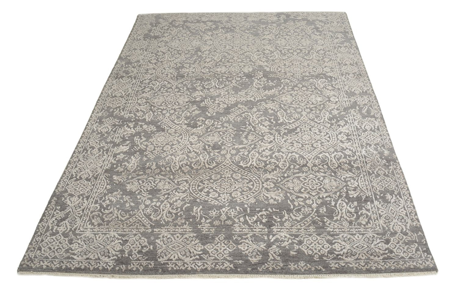 Tapis design - 184 x 124 cm - gris clair