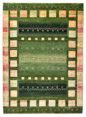 Tapis Gabbeh - Loribaft Indus - 245 x 178 cm - vert