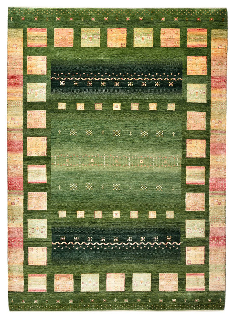 Tapis Gabbeh - Loribaft Indus - 245 x 178 cm - vert