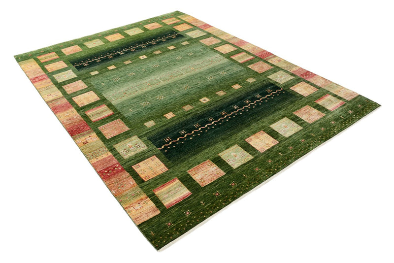 Tapis Gabbeh - Loribaft Indus - 245 x 178 cm - vert