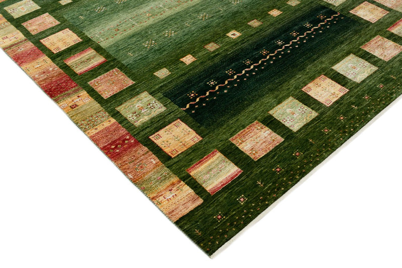 Tapis Gabbeh - Loribaft Indus - 245 x 178 cm - vert